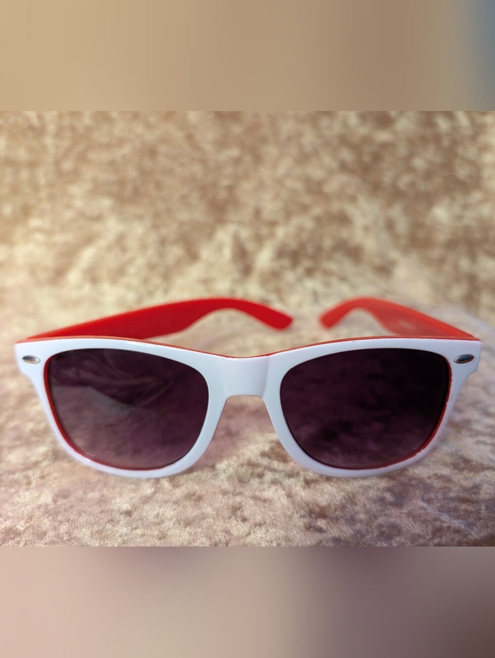 Kids White and Red Sunglasses — Playful UV Shades